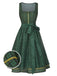 [Pre-Sale] Green 1950s Plaids Floral Oktoberfest Dress With Apron