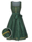 [Pre-Sale] Green 1950s Plaids Floral Oktoberfest Dress With Apron