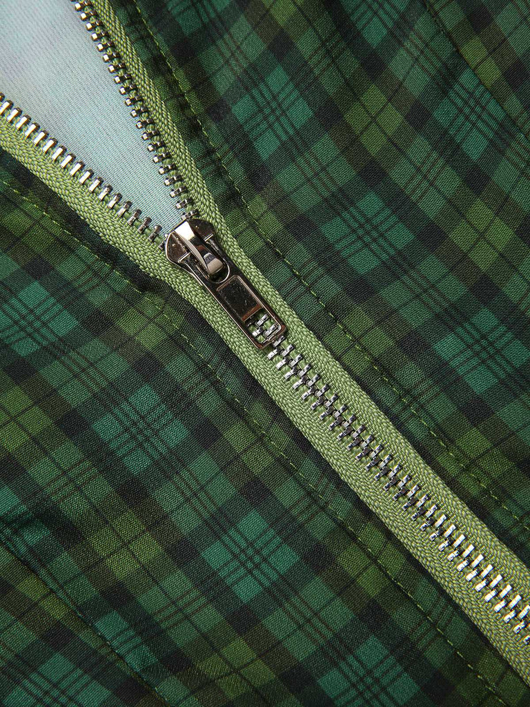[Pre-Sale] 2PCS 1950s Oktoberfest Crop Top & Plaids Floral Dress With Apron