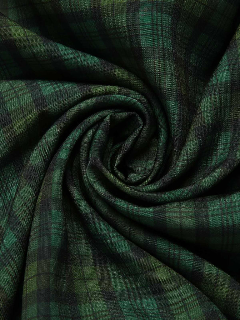 [Pre-Sale] Green 1950s Plaids Floral Oktoberfest Dress With Apron