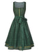 [Pre-Sale] 2PCS 1950s Oktoberfest Crop Top & Plaids Floral Dress With Apron