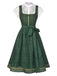 [Pre-Sale] 2PCS 1950s Oktoberfest Crop Top & Plaids Floral Dress With Apron