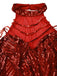 [Pre-Sale] Red 1920s Halter Sequined Beaded Maxi Dress