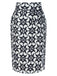 [Pre-Sale] 1940s Geometric Print Twist Slit Skirt
