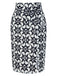[Pre-Sale] 1940s Geometric Print Twist Slit Skirt