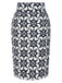 [Pre-Sale] 1940s Geometric Print Twist Slit Skirt