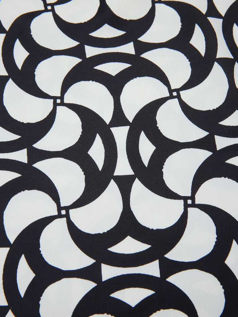 [Pre-Sale] 1940s Geometric Print Twist Slit Skirt