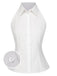 [Pre-Sale] White 1940s Sleeveless Office Style Blouse