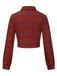 [Pre-Sale] Red 1980s Plaid Patchwork Chain Punk Jacket