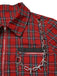 [Pre-Sale] Red 1980s Plaid Patchwork Chain Punk Jacket