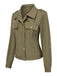 [Pre-Sale] Military Green 1950s Lapel Collar Shirt Jacket