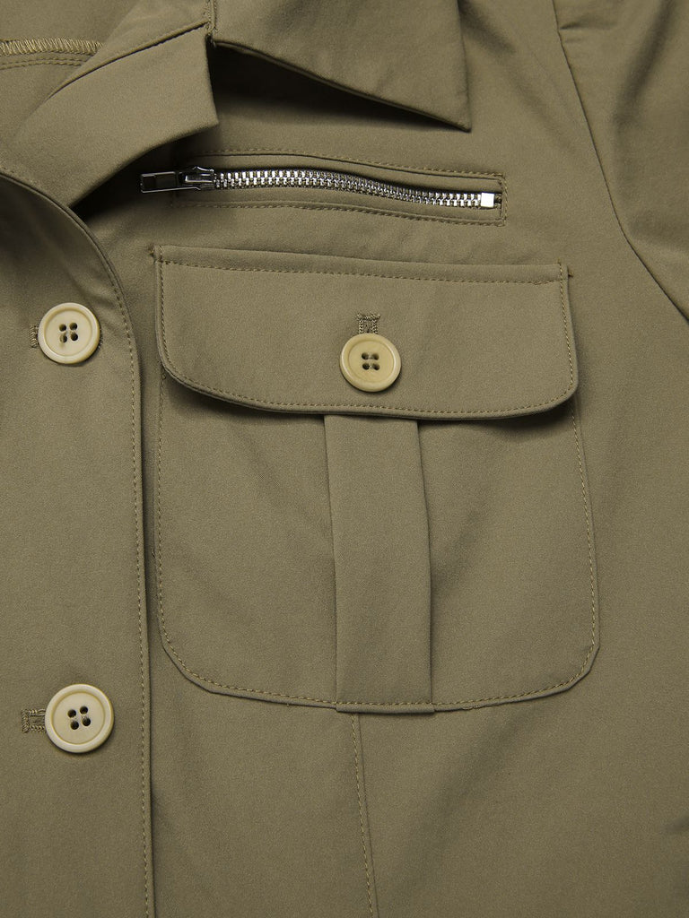 [Pre-Sale] Military Green 1950s Lapel Collar Shirt Jacket