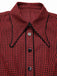 [Pre-Sale] Red 1960s Gothic Plaid Flared Sleeve Lace-Up Dress