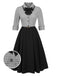[Pre-Sale] 1950s Houndstooth Detachable Bow Collar Dress