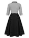 [Pre-Sale] 1950s Houndstooth Detachable Bow Collar Dress