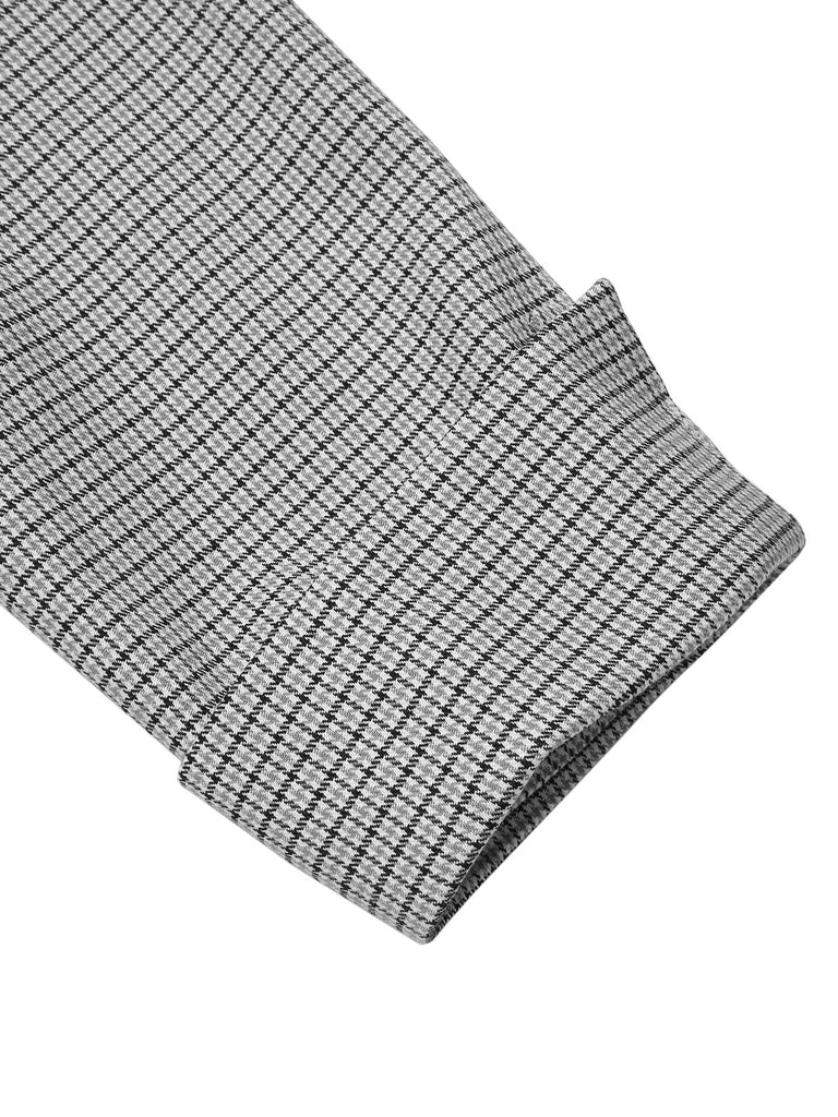 [Pre-Sale] 1950s Houndstooth Detachable Bow Collar Dress