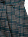 [Pre-Sale] 2PCS Gray 1950s Plaid Ruffled Dress & Cotton Blouse
