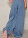 Light Blue 1950s Bow Wide Leg Jeans