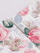 Pink 1950s Floral Bow Sweetheart Neck Swing Dress