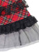 1960s Scottish Tartan Lace-Up Wide-Strap Dress
