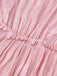 Pink 1950s Pleated Ruffled Collar Dress
