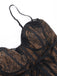 2PCS Black 1960s Lace Cover-Up & Puffy Dress