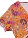 [Pre-Sale] Orange 1970s Psychedelic Print Bow Mini Dress