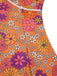 [Pre-Sale] Orange 1970s Psychedelic Print Bow Mini Dress