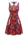 [Pre-Sale] Purple 1960s Daisy Peter Pan Collar Pocket Dress