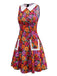 [Pre-Sale] Purple 1960s Daisy Peter Pan Collar Pocket Dress