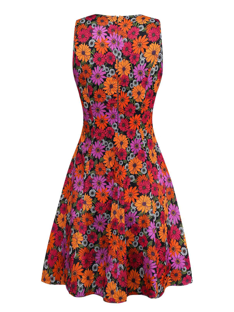 [Pre-Sale] Purple 1960s Daisy Peter Pan Collar Pocket Dress