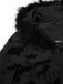 [Pre-Sale] Black 1940s Bat Mesh Raw Hem Witch Cape Dress