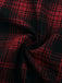 Red 1980s Scottish Plaid High-Low Hem Skirt