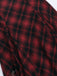 Red 1980s Scottish Plaid High-Low Hem Skirt