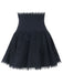 Black 1970s Lace Patchwork Lace-Up Corset Skirt