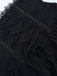 Black 1970s Lace Patchwork Lace-Up Corset Skirt