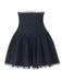 Black 1970s Lace Patchwork Lace-Up Corset Skirt