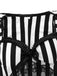 Black & White 1970s Lace Patchwork Stripe Dress