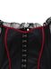 Red 1980s Halloween Witch Vampire Mesh Dress & Embroidered Cape