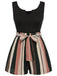 [Pre-Sale] [Plus Size] 1950s Stripes Knitted Belted Romper