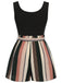 [Pre-Sale] [Plus Size] 1950s Stripes Knitted Belted Romper