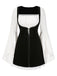 [Pre-Sale] 2PCS 1960s Split Flare Sleeve Dress & Velvet Overall Dress