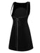 [Pre-Sale] Black 1960s Solid Velvet Lace-Up Overall Dress