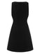 [Pre-Sale] Black 1960s Solid Velvet Lace-Up Overall Dress