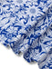 [Pre-Sale] Blue 1950s Ethnic Floral Round Neck Cap Sleeve Dress