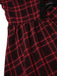 [Pre-Sale] Red 1980s Gothic Plaid Lace Up Corset Dress