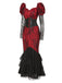 [Pre-Sale] 1930s Sweetheart Lace Puff Sleeve Sheer Fishtail Dress