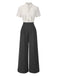 [Pre-Sale] 1940s Sailor Collar Polka Dot Button Jumpsuit