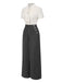 [Pre-Sale] 1940s Sailor Collar Polka Dot Button Jumpsuit