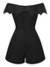 [Pre-Sale] 2PCS Black 1950s Gothic Bat Romper & High-Low Cover-Up